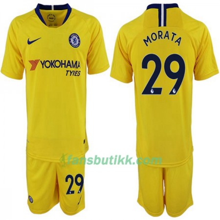 Fotballdrakt Chelsea Alvaro Morata 29 Barn Bortetrøye 2018-2019 Kortermet